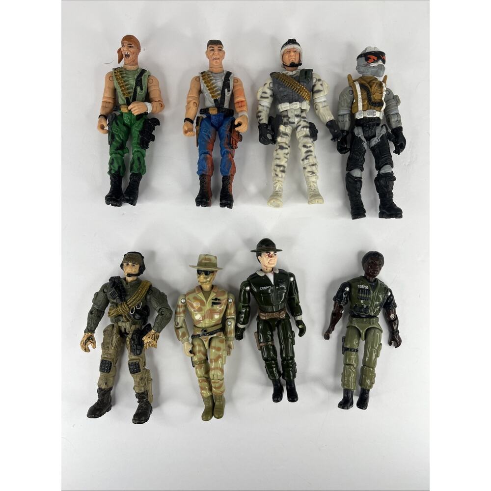 Lanard The Corps! Action Figures Lot of 8 approx 4" 2003-2005 Military